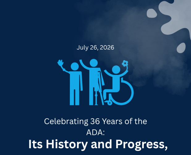 graphic for blog. Includes stick figures with disabilities and title